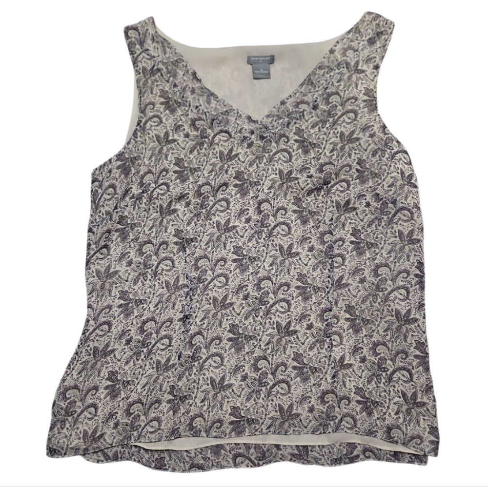 Ann Taylor - Purple Paisley Tank Top